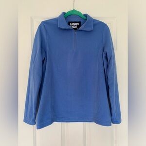 NWOT Lands End Fleece Periwinkle Size Small